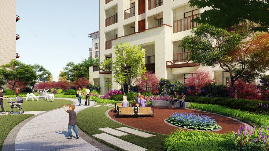 灵峰上城现代简约园林景观设计案例丨中国贺州-16