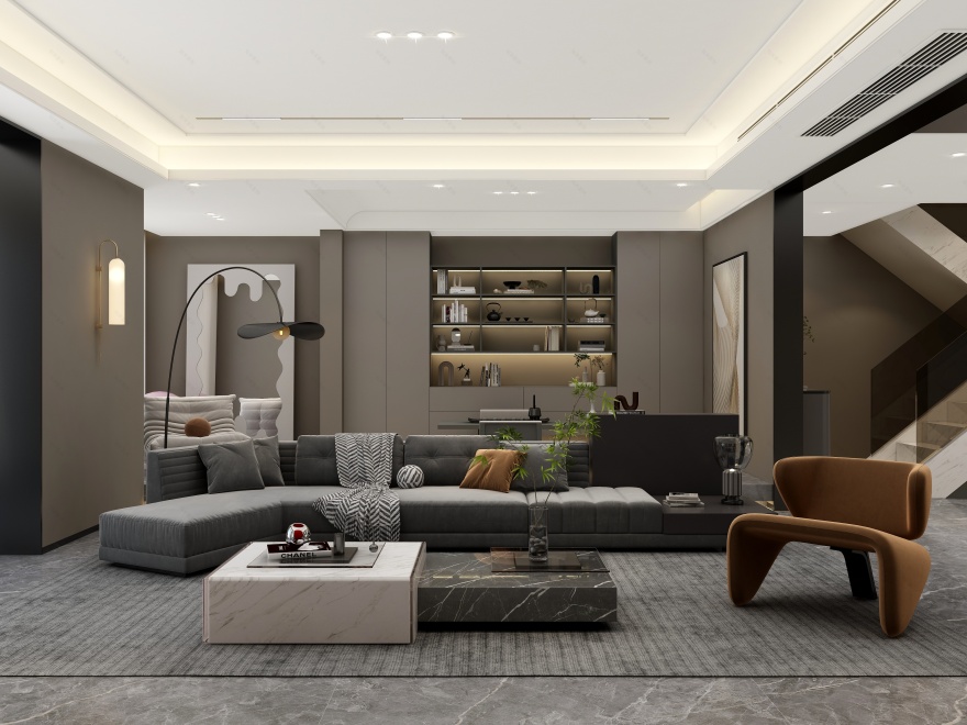 意式极简别墅设计丨中国河北丨楚楚独立设计工作室-14