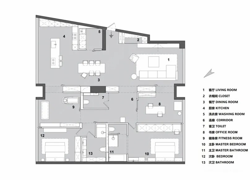 北京太阳宫270平都市高层住宅丨中国北京丨BW timeless建筑室内设计事务所-51