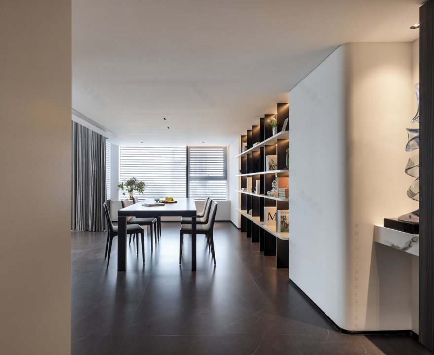 深圳瑧湾汇200㎡黑白灰极简复式丨中国深圳丨末一设计-11