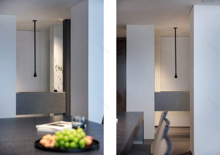 深圳瑧湾汇200㎡黑白灰极简复式丨中国深圳丨末一设计-9