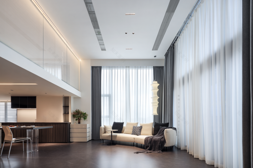 深圳瑧湾汇200㎡黑白灰极简复式丨中国深圳丨末一设计-18