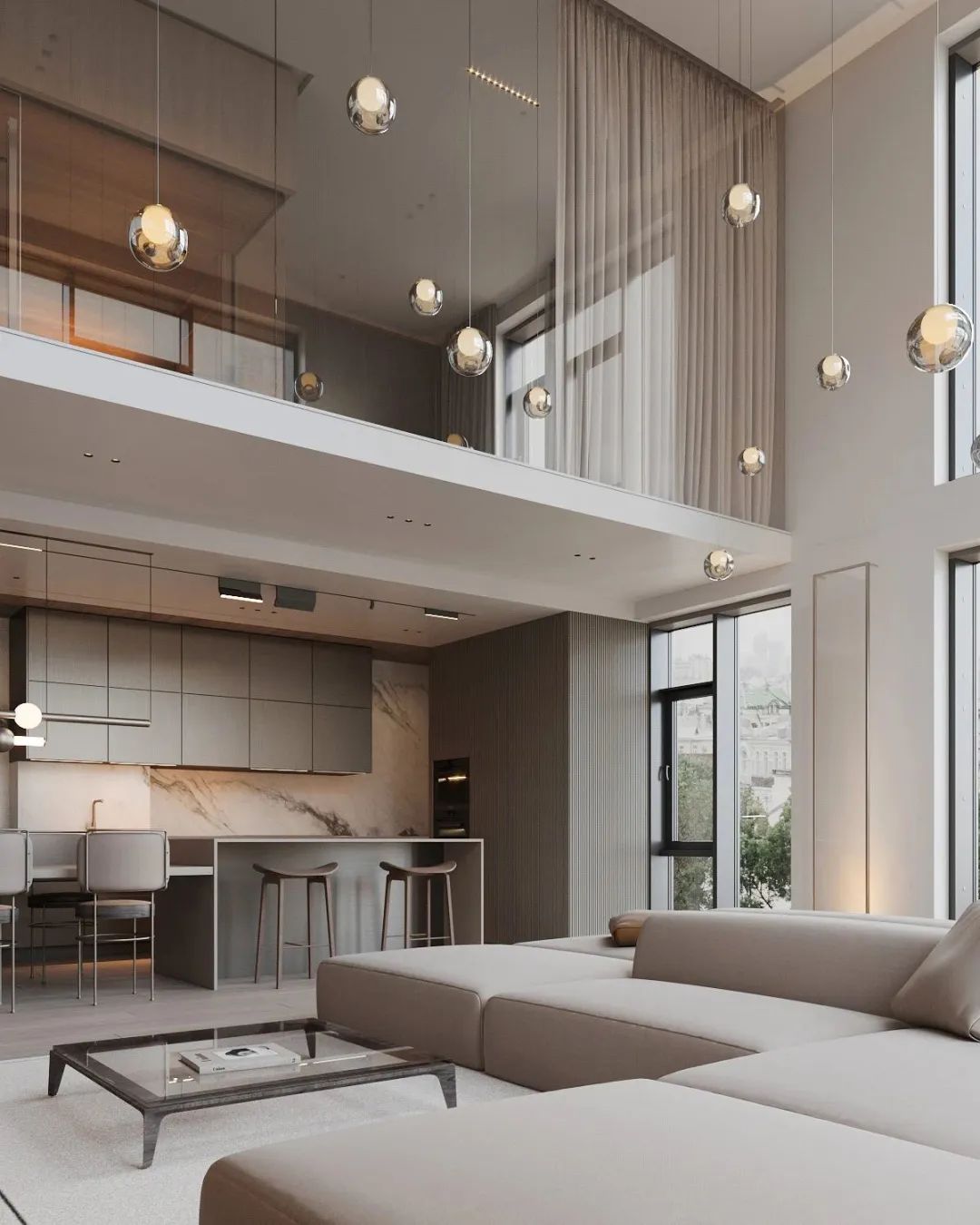 上海顶层复式低调奢华设计丨中国上海-0