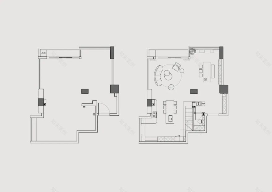 深圳瑧湾汇200㎡黑白灰极简复式丨中国深圳丨末一设计-49