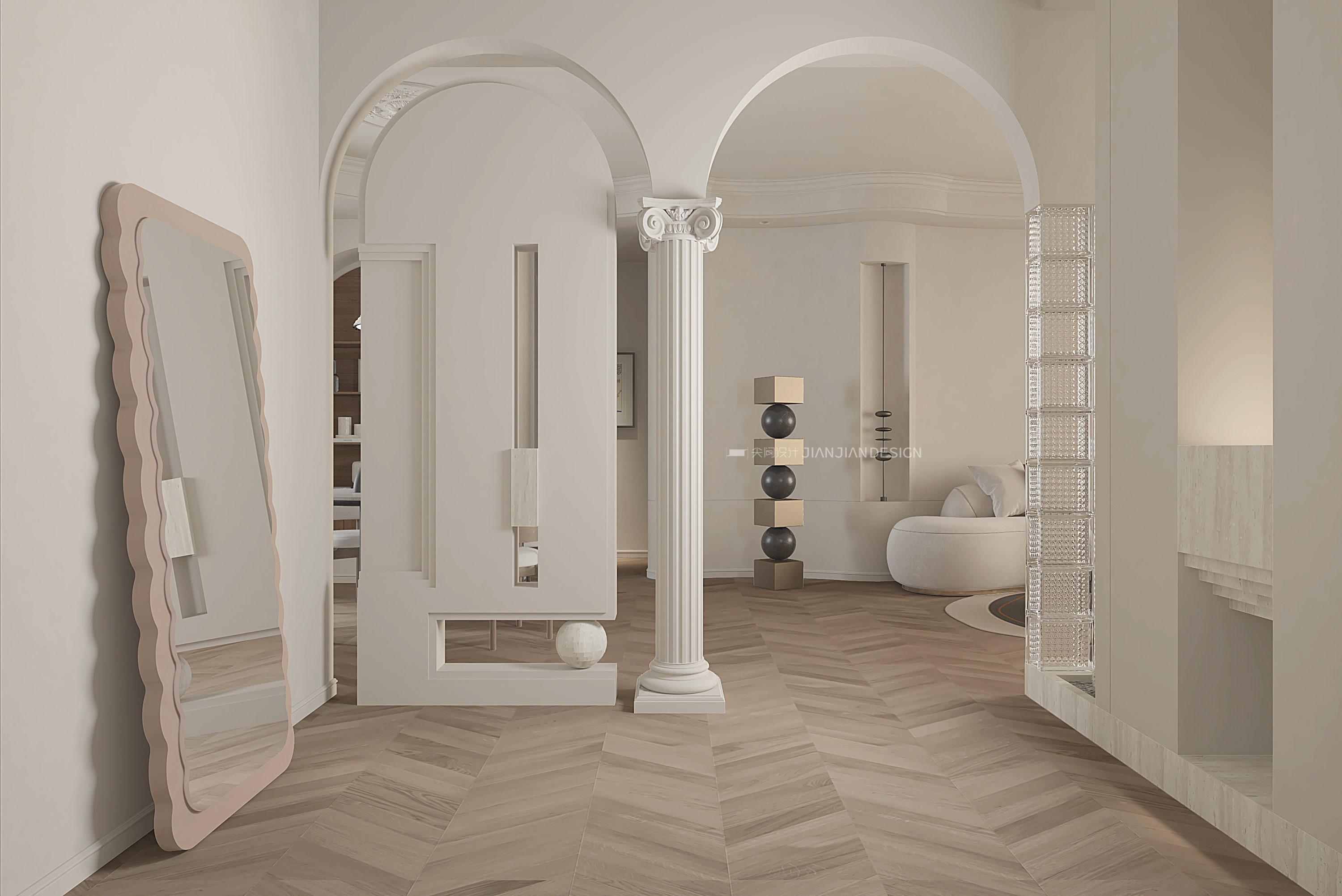 尖间设计,十里春风轻法式优雅家居典范-2