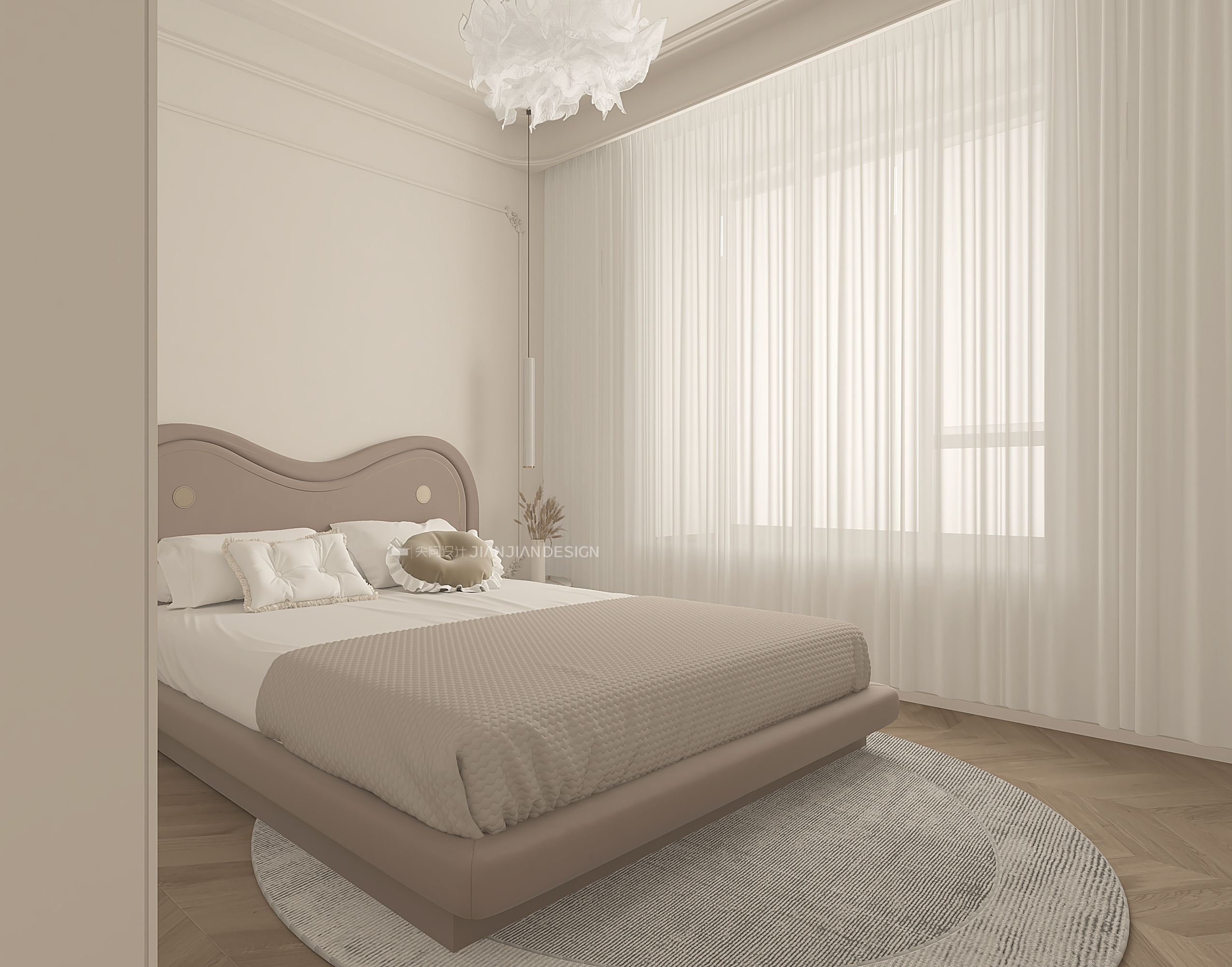 尖间设计,十里春风轻法式优雅家居典范-14