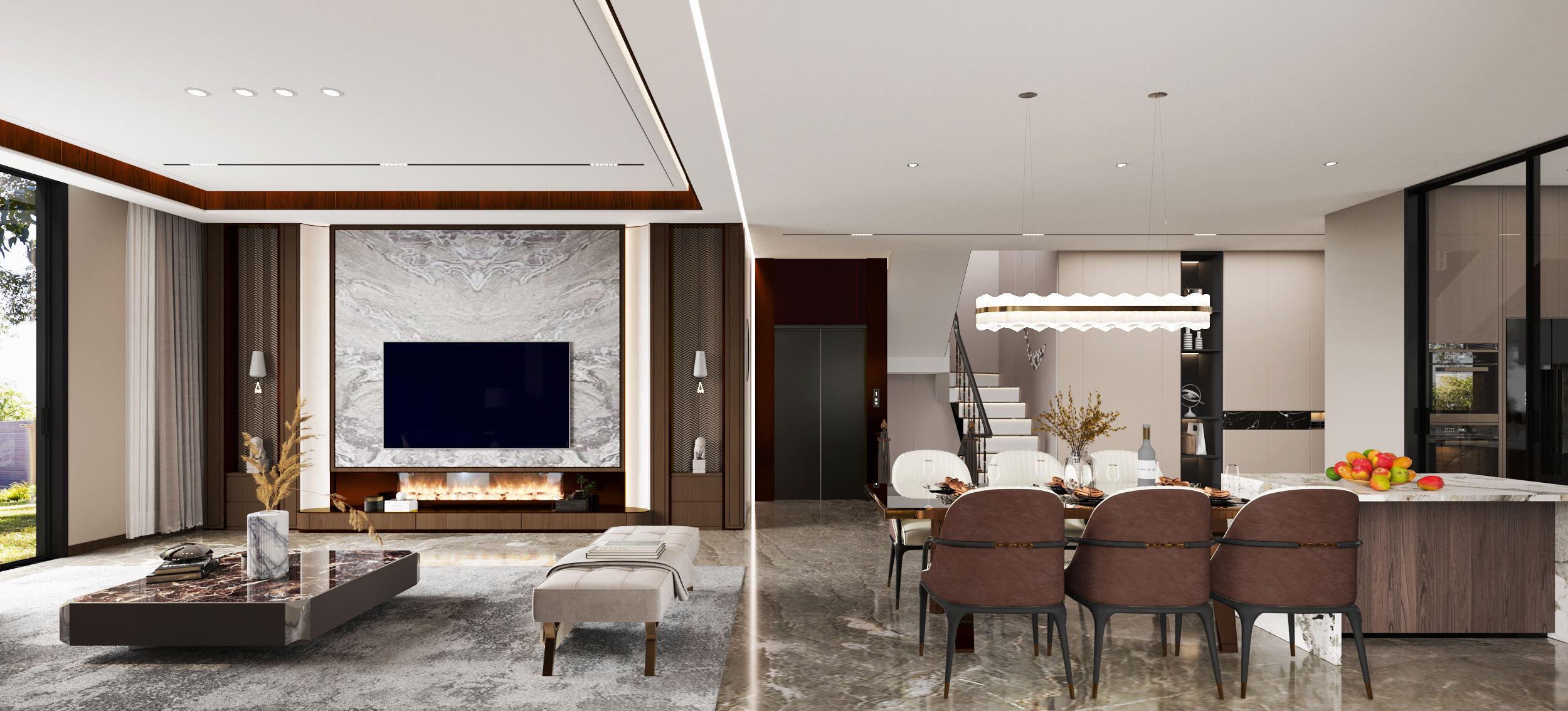 美式混搭别墅设计-12