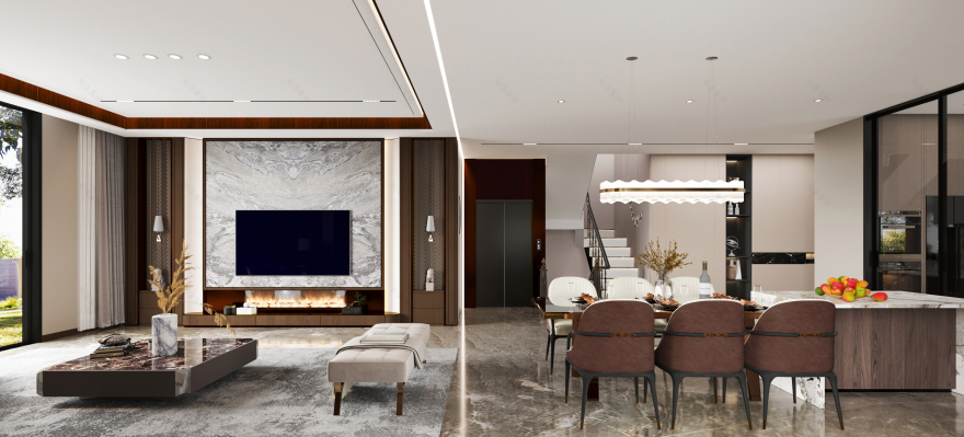 美式混搭别墅设计-12