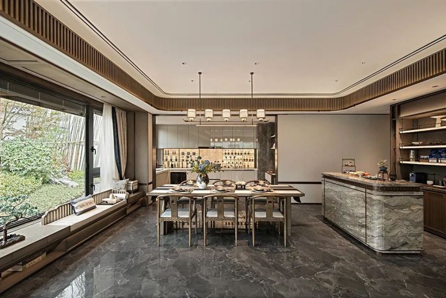 锦鲤游扬逐浪中 新中式大平层丨吴文粒,陆伟英-9