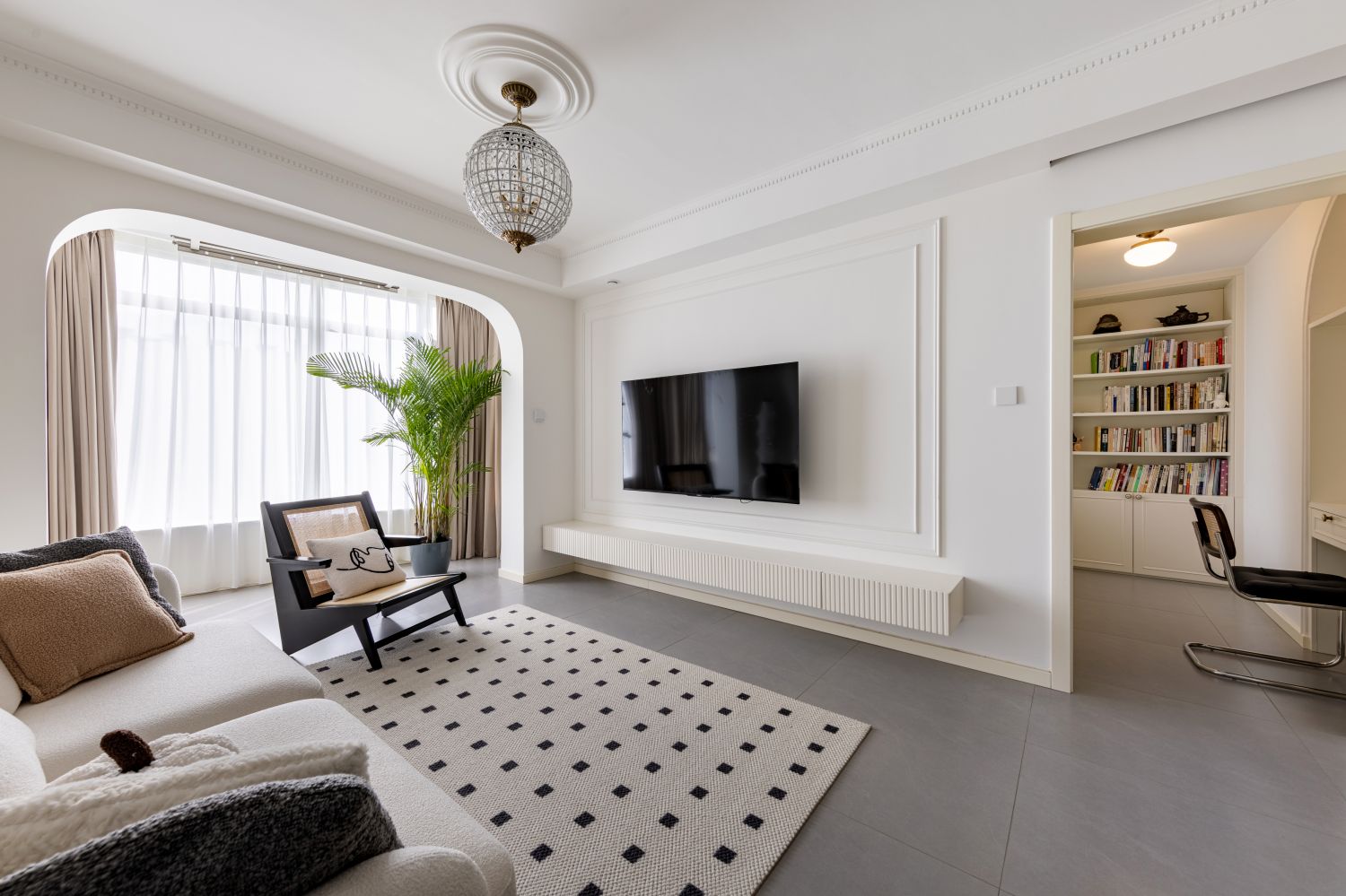 104㎡轻法式中古，满足父母和女儿不同风格的喜欢丨中国北京-14