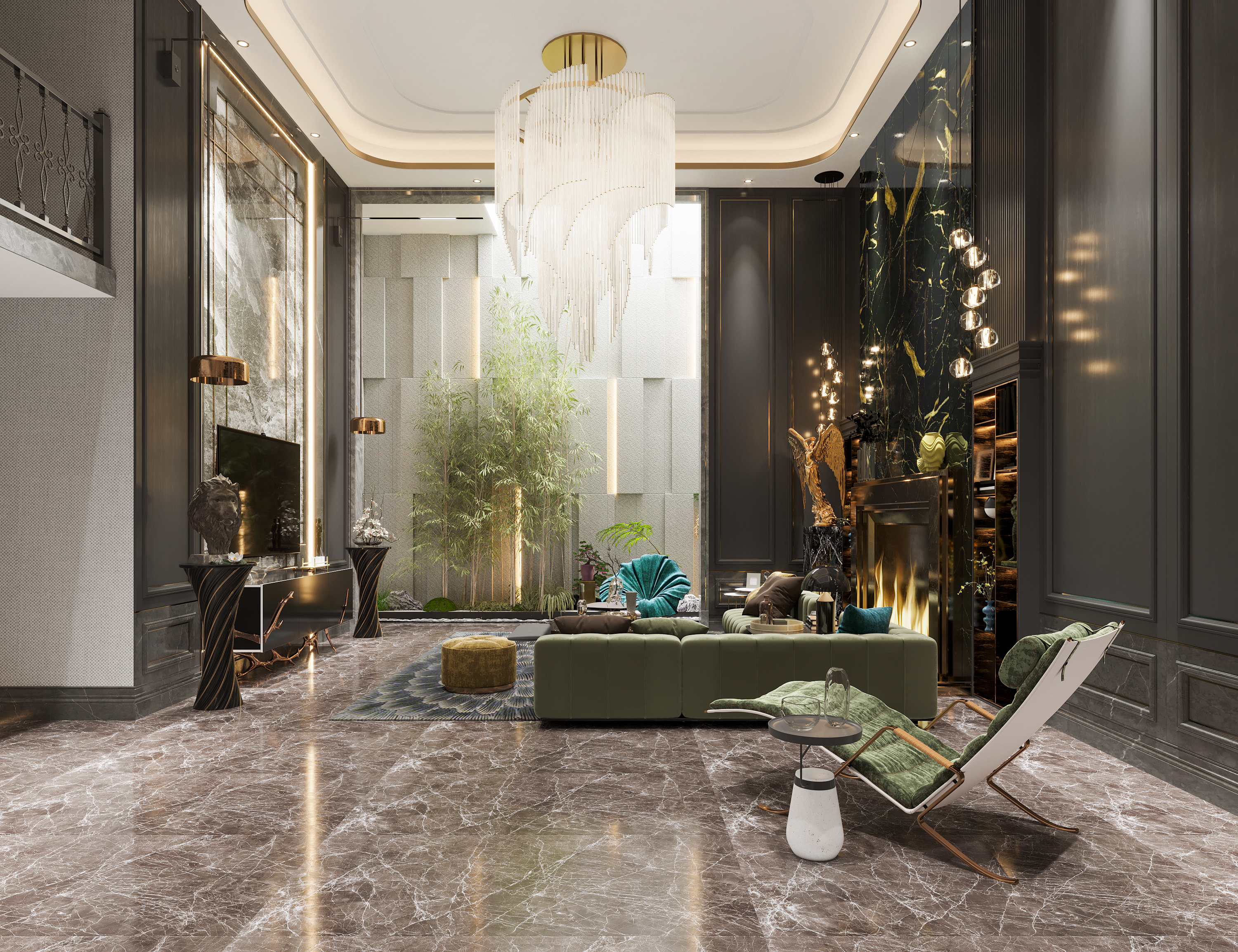 美式混搭别墅设计-0