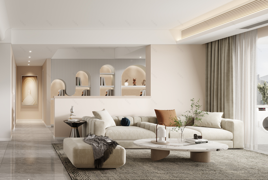 奶油风·温柔宅丨武汉界无垠空间设计事务所-28