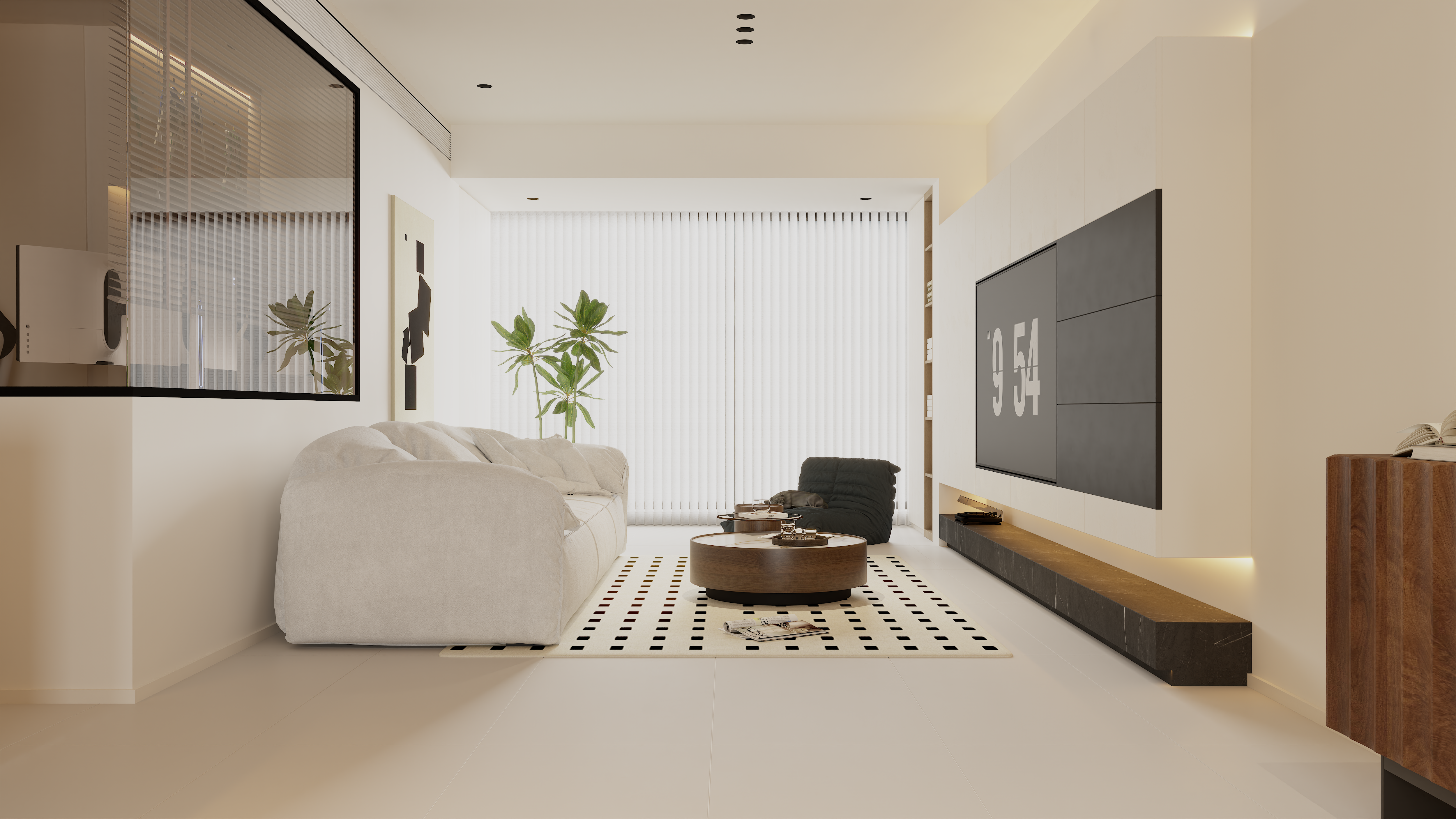 武汉城投·墨北璟苑三室两厅现代简约风设计丨中国武汉丨界无垠空间设计事务所-2