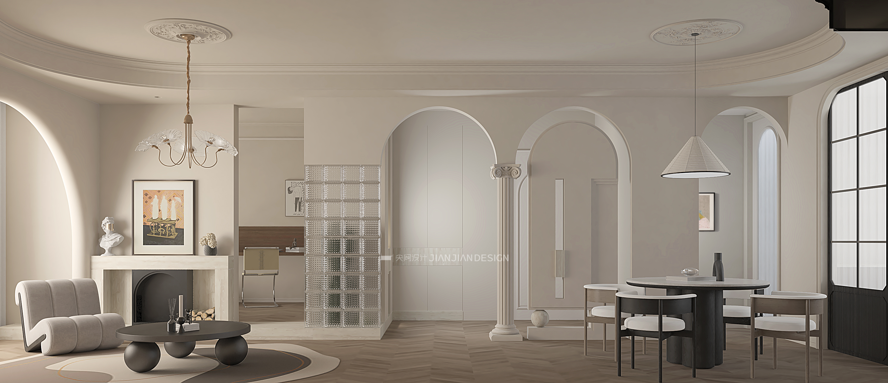 尖间设计,十里春风轻法式优雅家居典范-5