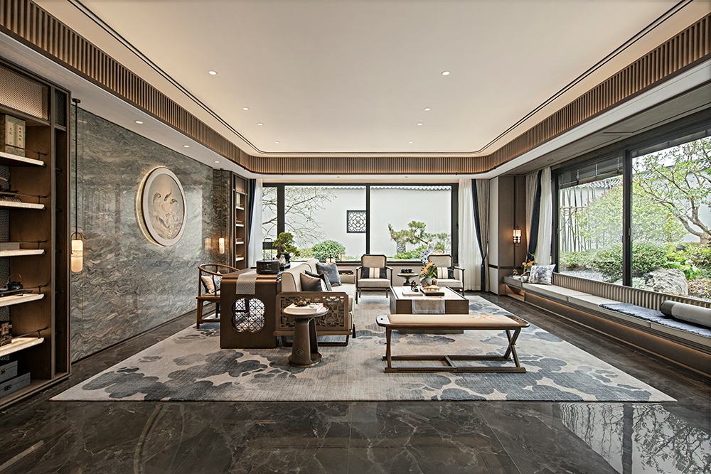 锦鲤游扬逐浪中 新中式大平层丨吴文粒,陆伟英-3