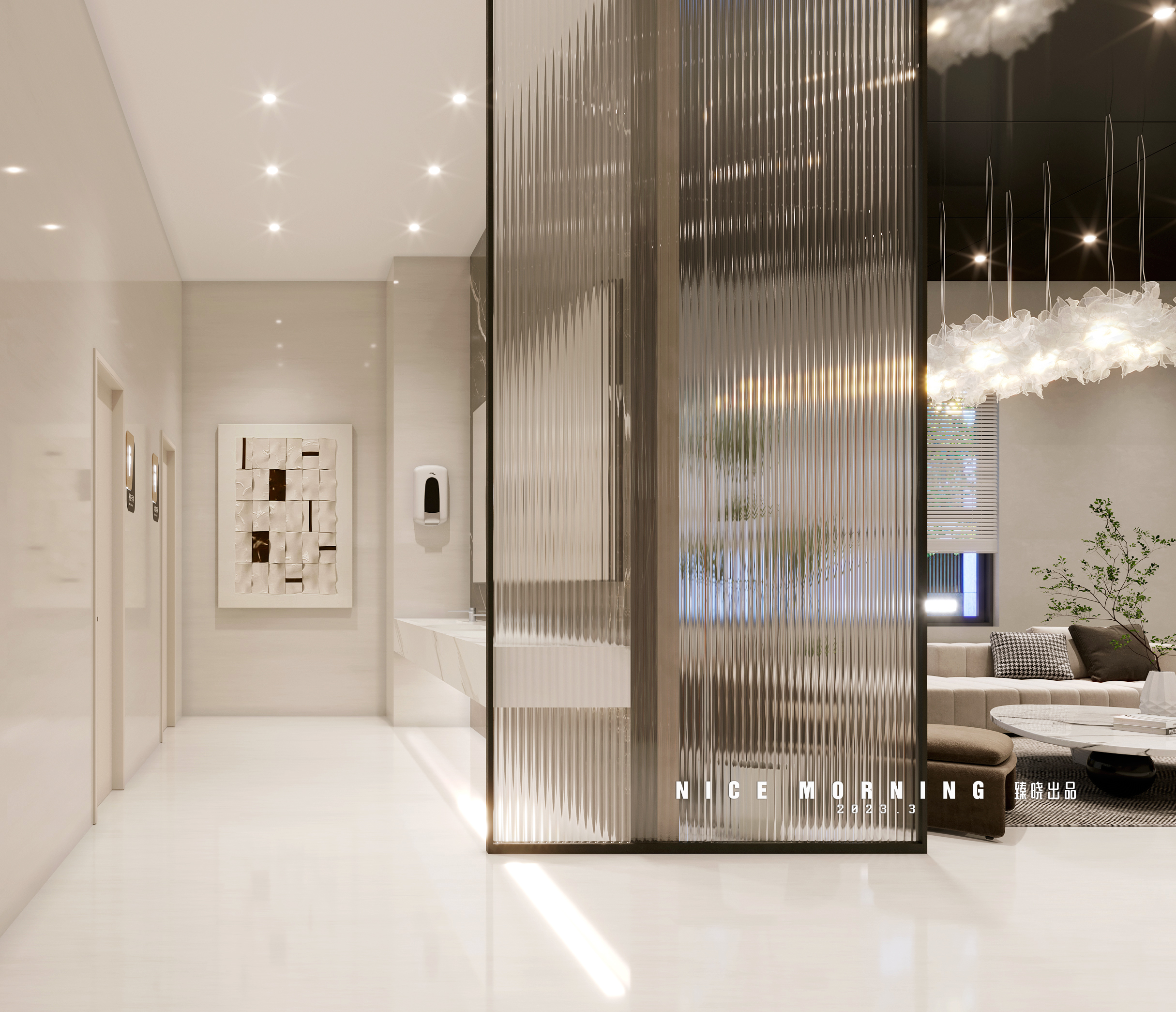 医药高新区世界地图冲孔铝板办公室设计丨中国泰州丨医药高新区臻晓空间美学设计所-12