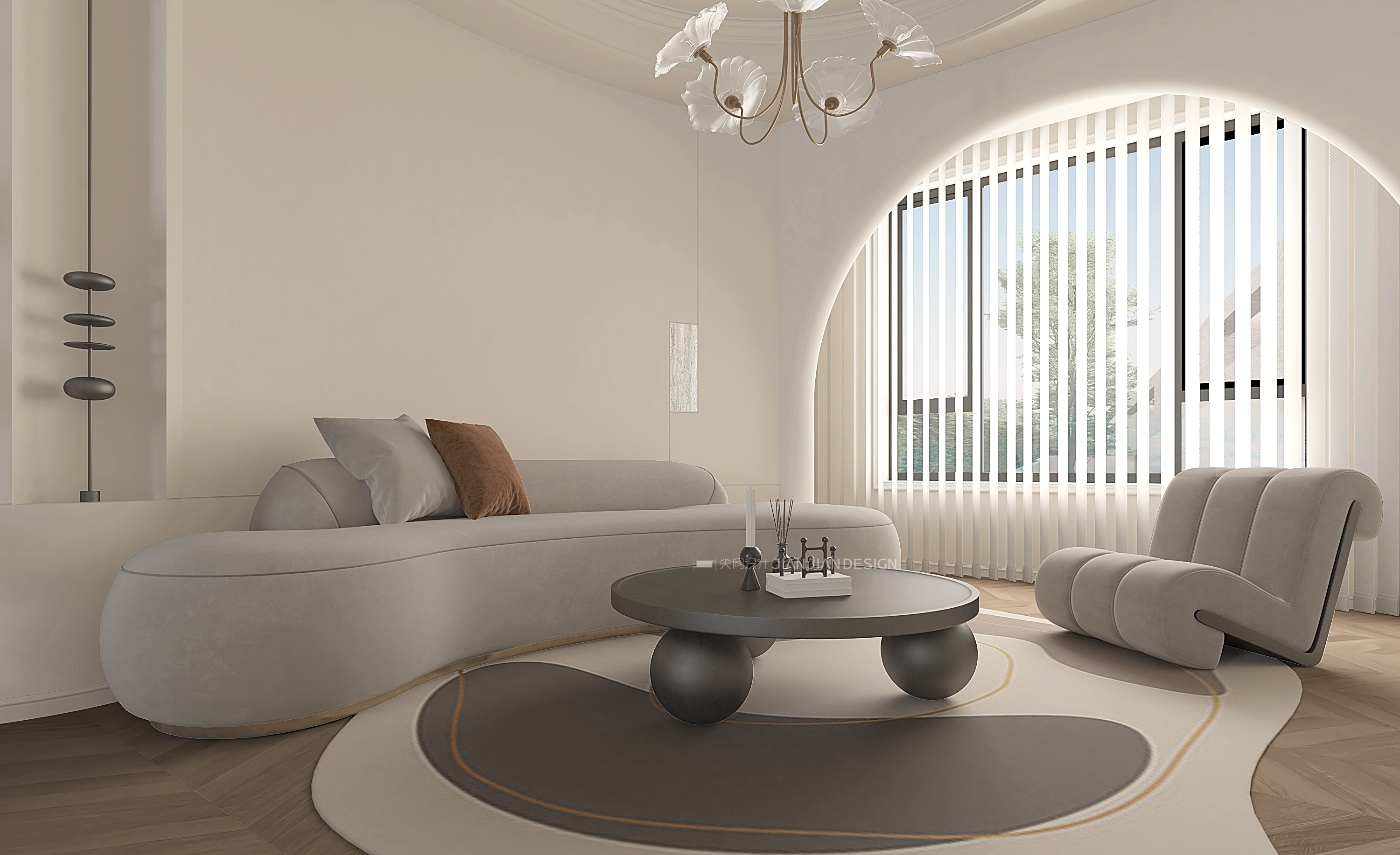 尖间设计,十里春风轻法式优雅家居典范-11