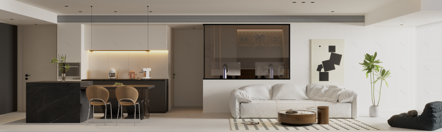 武汉城投·墨北璟苑三室两厅现代简约风设计丨中国武汉丨界无垠空间设计事务所-0