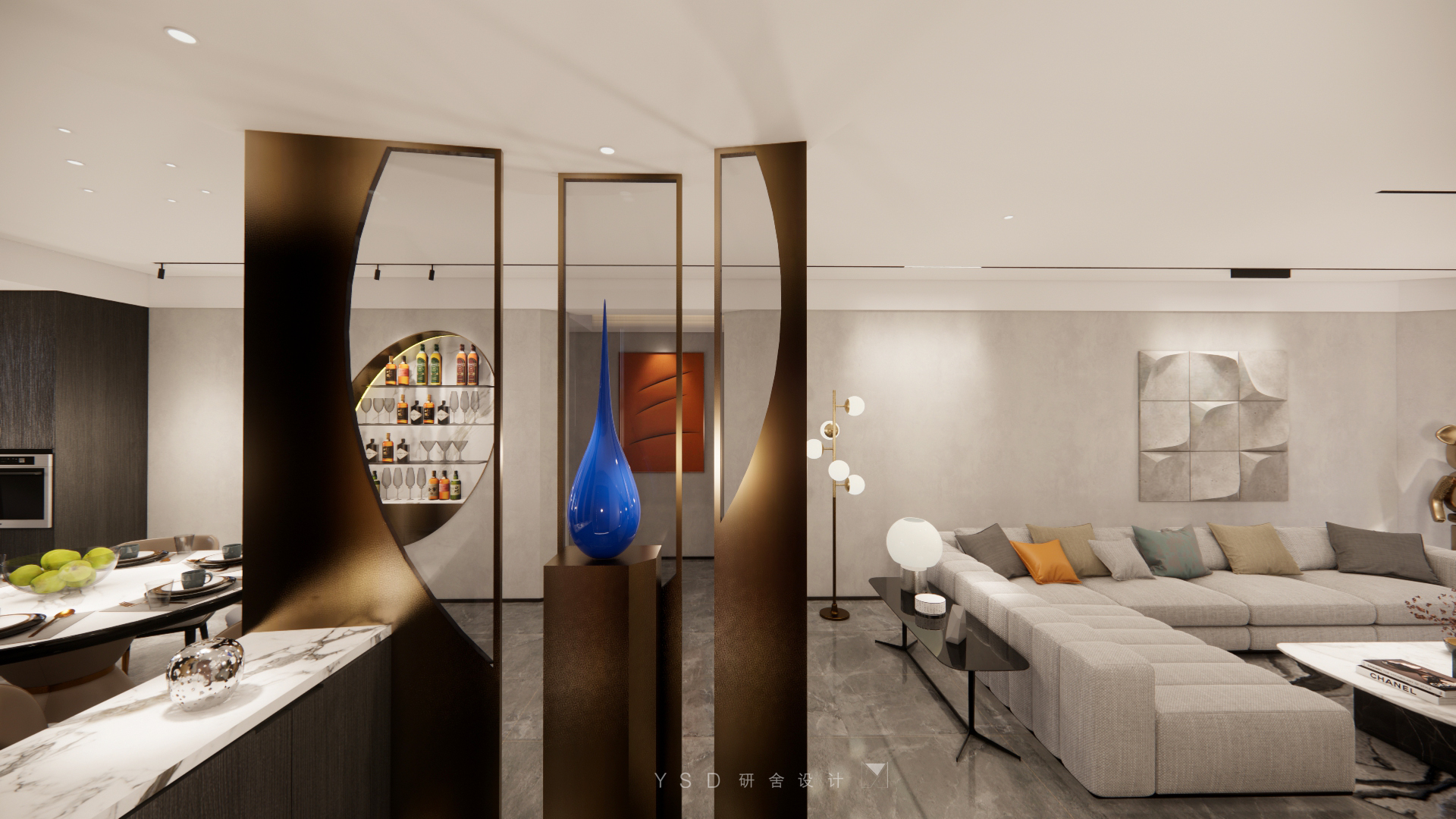 江流晓风南京锦绣华府现代雅奢住宅设计丨中国南京丨研舍设计-2