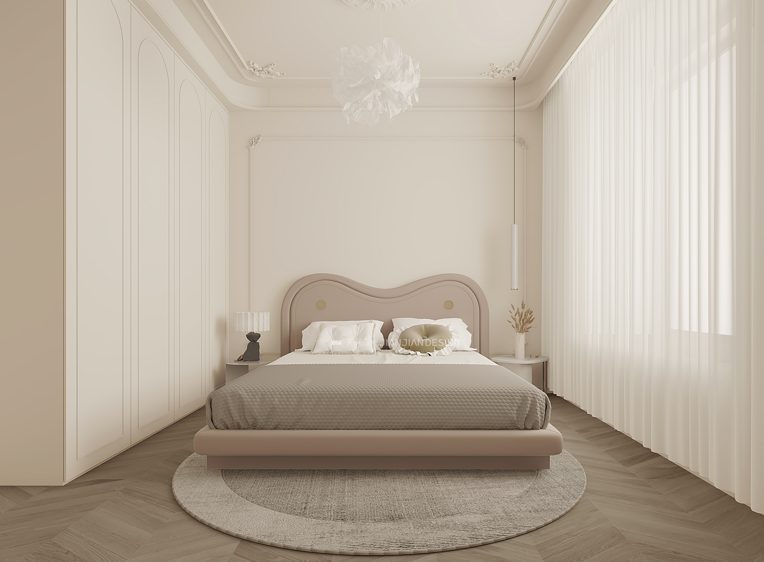 尖间设计,十里春风轻法式优雅家居典范-15