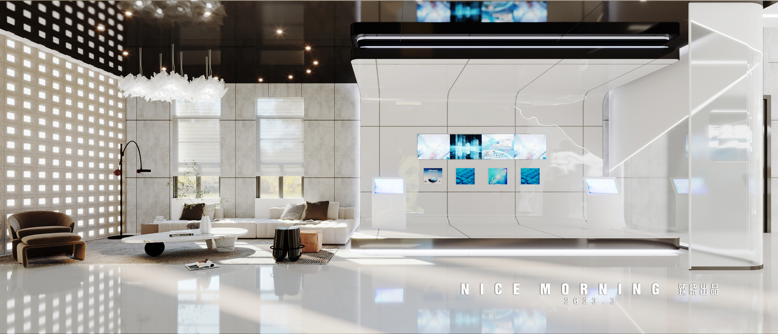 医药高新区世界地图冲孔铝板办公室设计丨中国泰州丨医药高新区臻晓空间美学设计所-10