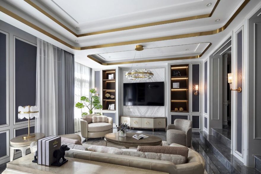 浙江杭州轻奢美式别墅设计丨中国杭州丨赵艺哲设计工作室-8