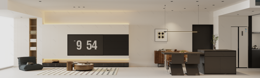 武汉城投·墨北璟苑三室两厅现代简约风设计丨中国武汉丨界无垠空间设计事务所-1