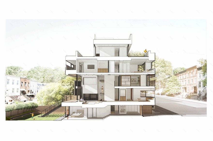 公园坡镇屋 五层联排别墅室内设计-28