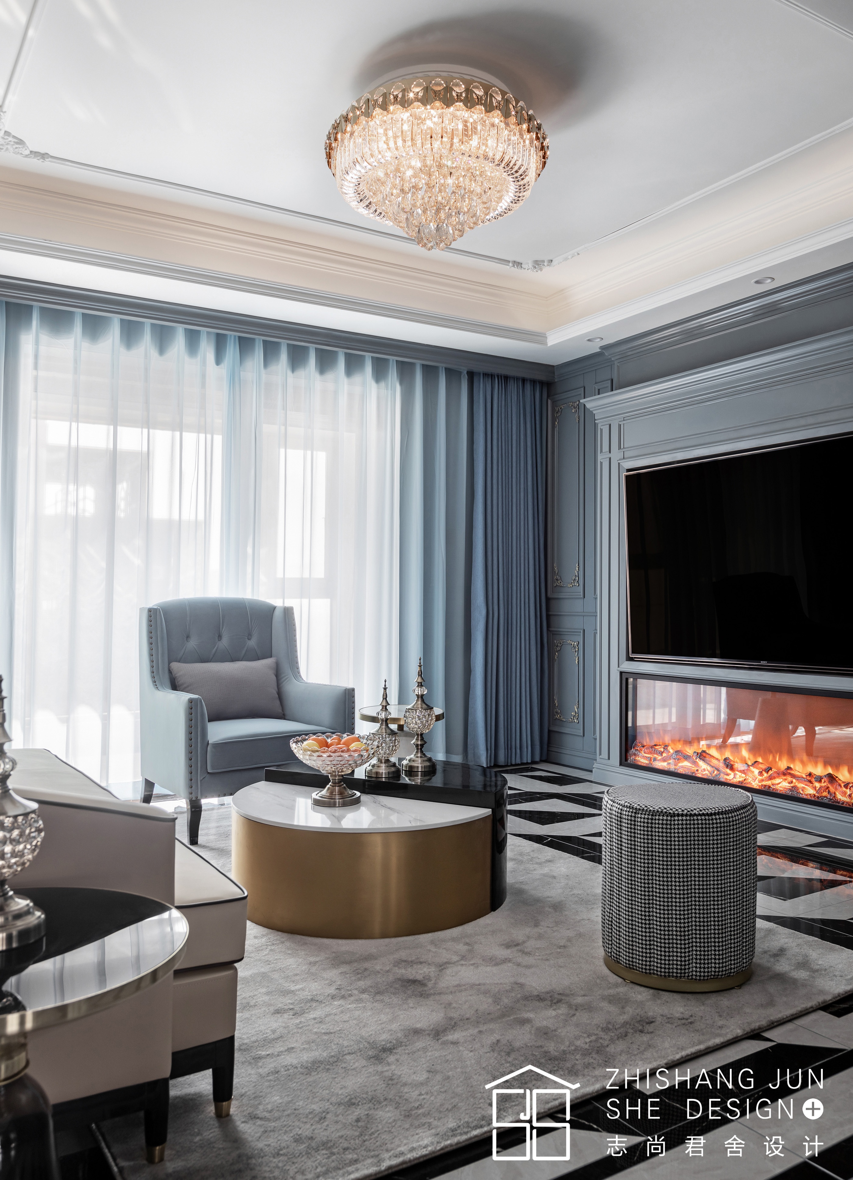 浪漫优雅，150㎡精装改造；低调内敛宁静优雅的法式，谁能不爱|志尚君舍设计-6