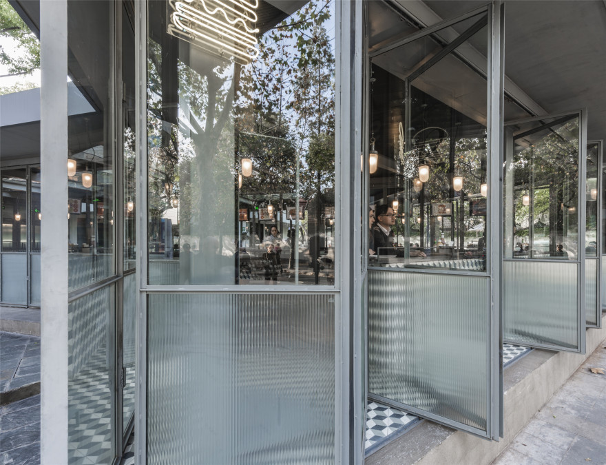 复古美式汉堡店,打破内外边界-8