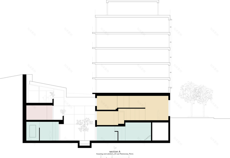 Polonceau 街住宅与工作室丨法国巴黎丨YUA studio d’architecture-66