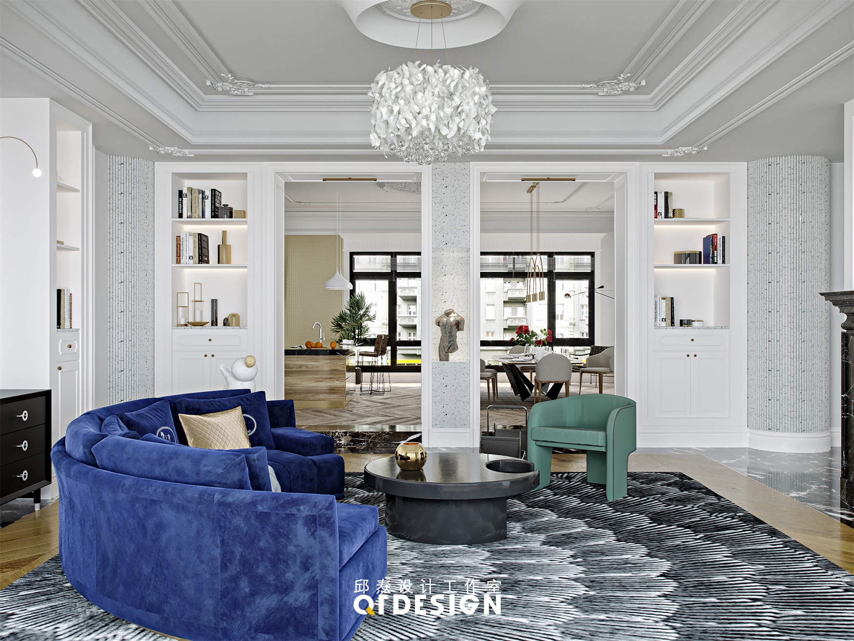 邱焘设计 / 现代法式丨古典和创新之间丨轻柔踱步-5