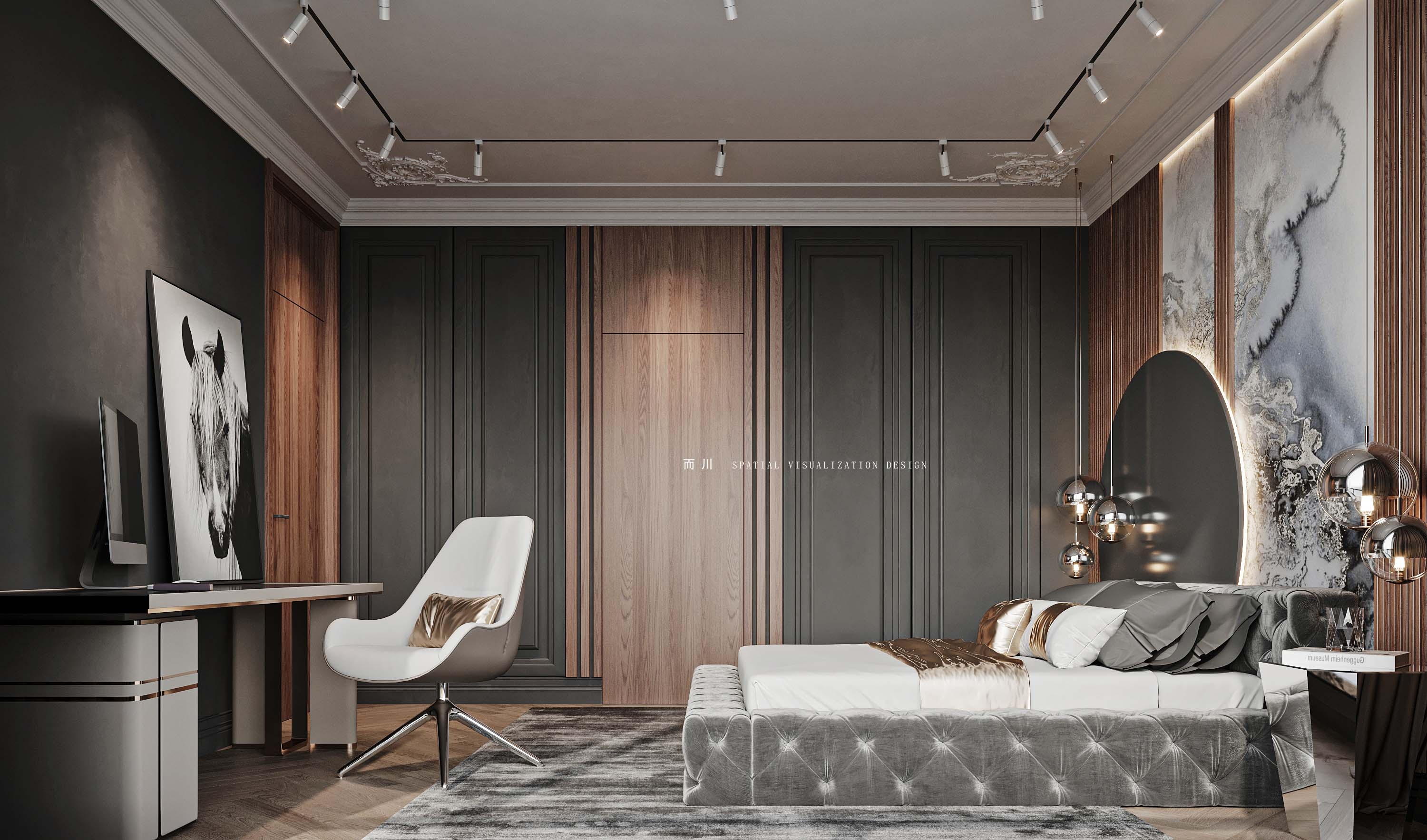 意式风情别墅设计丨而川空间可视化工作室-7