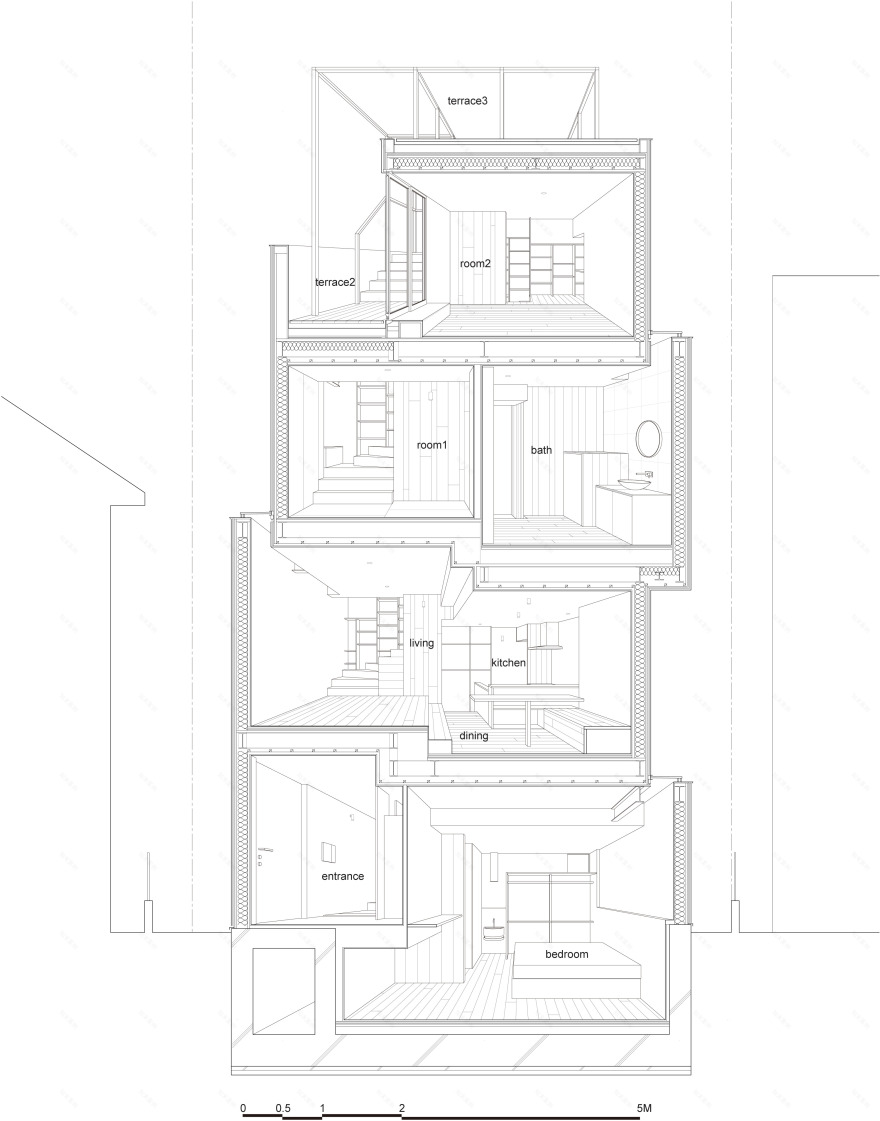 东京城市中心的螺旋别墅 | 创新结构与公共空间的新定义-23