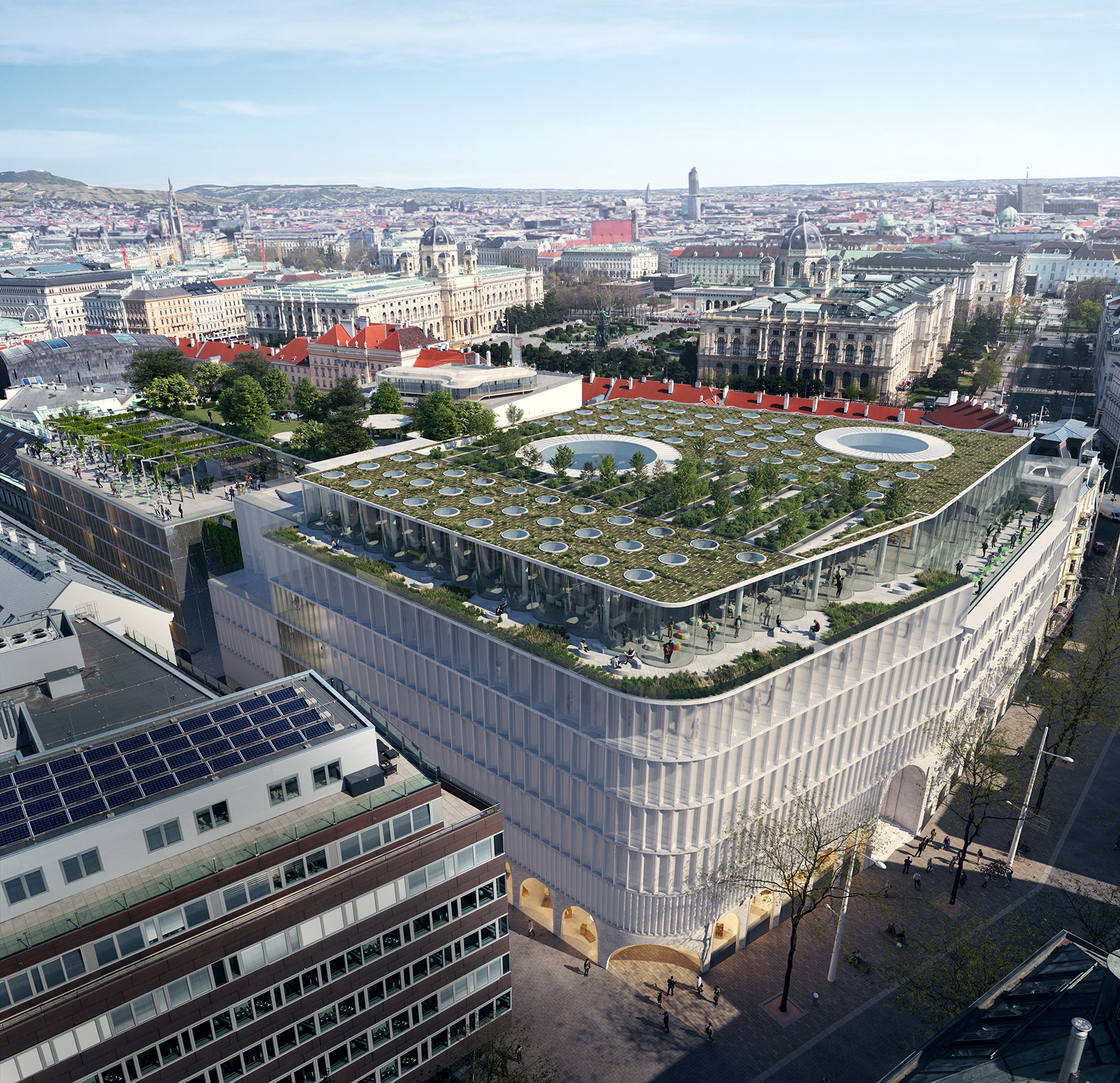OMA事务所赢得维也纳Kadewe商场设计竞赛/融入周边环境，构建城市新兴综合体-26