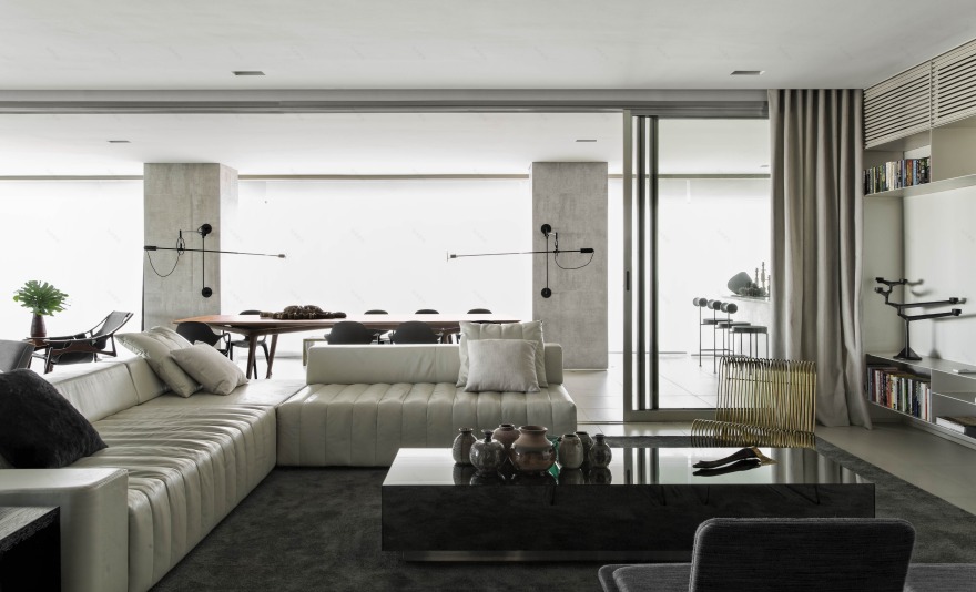 巴西设计公寓 | 工业风木饰面打造男性化魅力空间-7