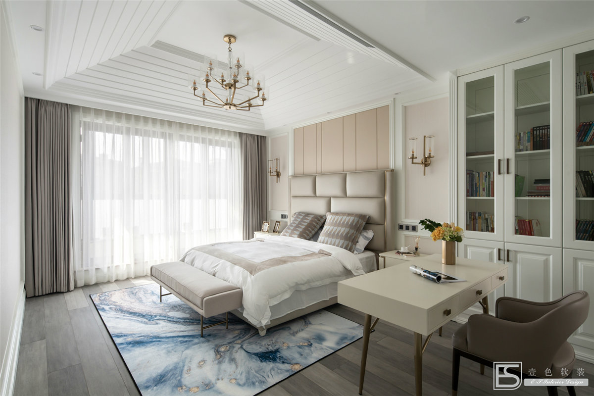 壹色软装 | 现代轻奢融入新中式，打造 350m2 中央美墅-23