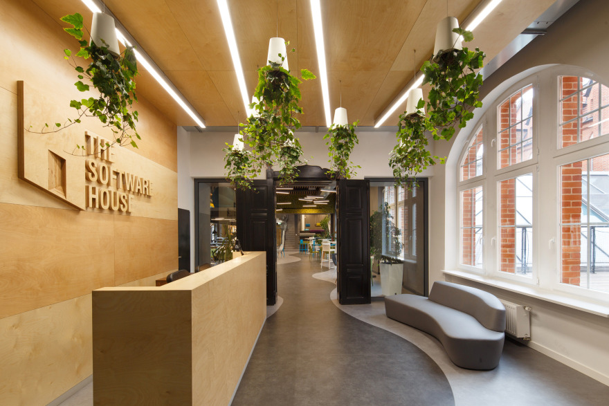 波兰哥特式旧邮局里的创意绿意办公空间-6