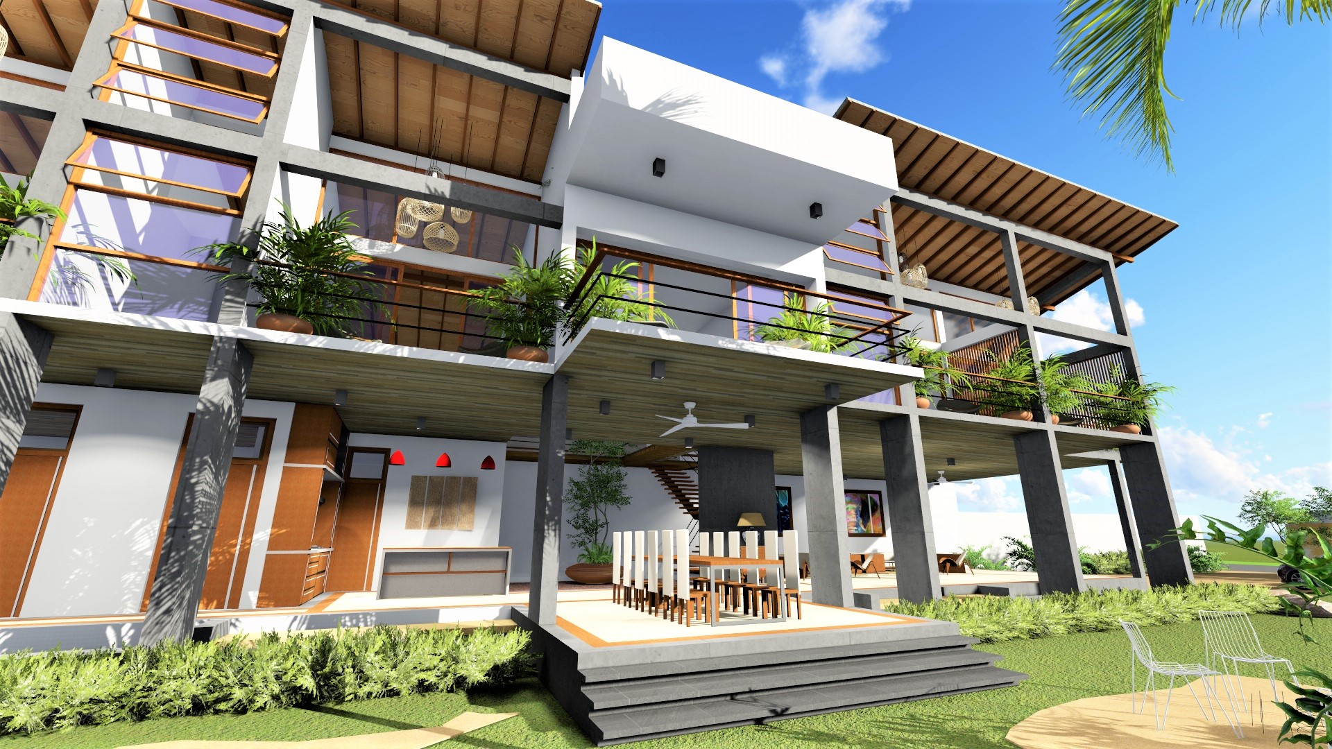 斯里兰卡 Balapitiya 河畔别墅设计-14