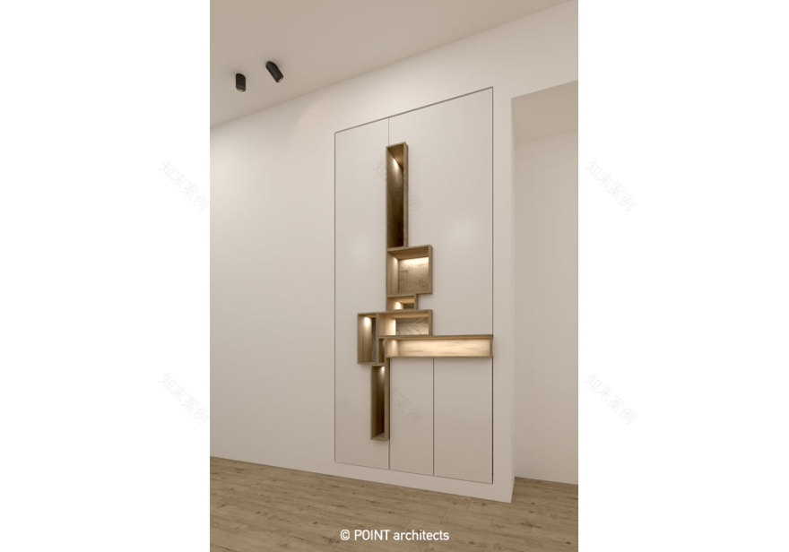 POINT architects 公寓设计 | 空间自由定义,定制家具打造生活美学-4