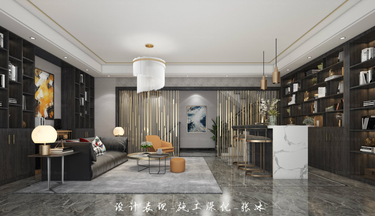 家装丨现代轻奢丨客厅+餐厅+卧室-5