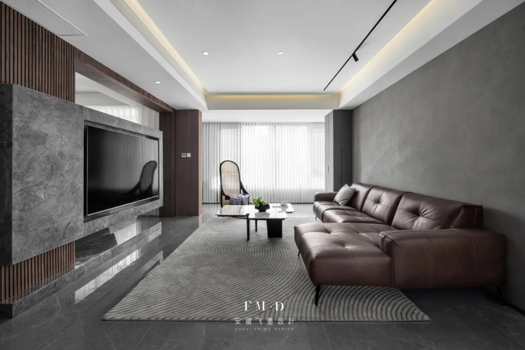 飞墨新作 || 160㎡质感婚房设计，四室改两室拓展空间功能性，造就最美生活！-4