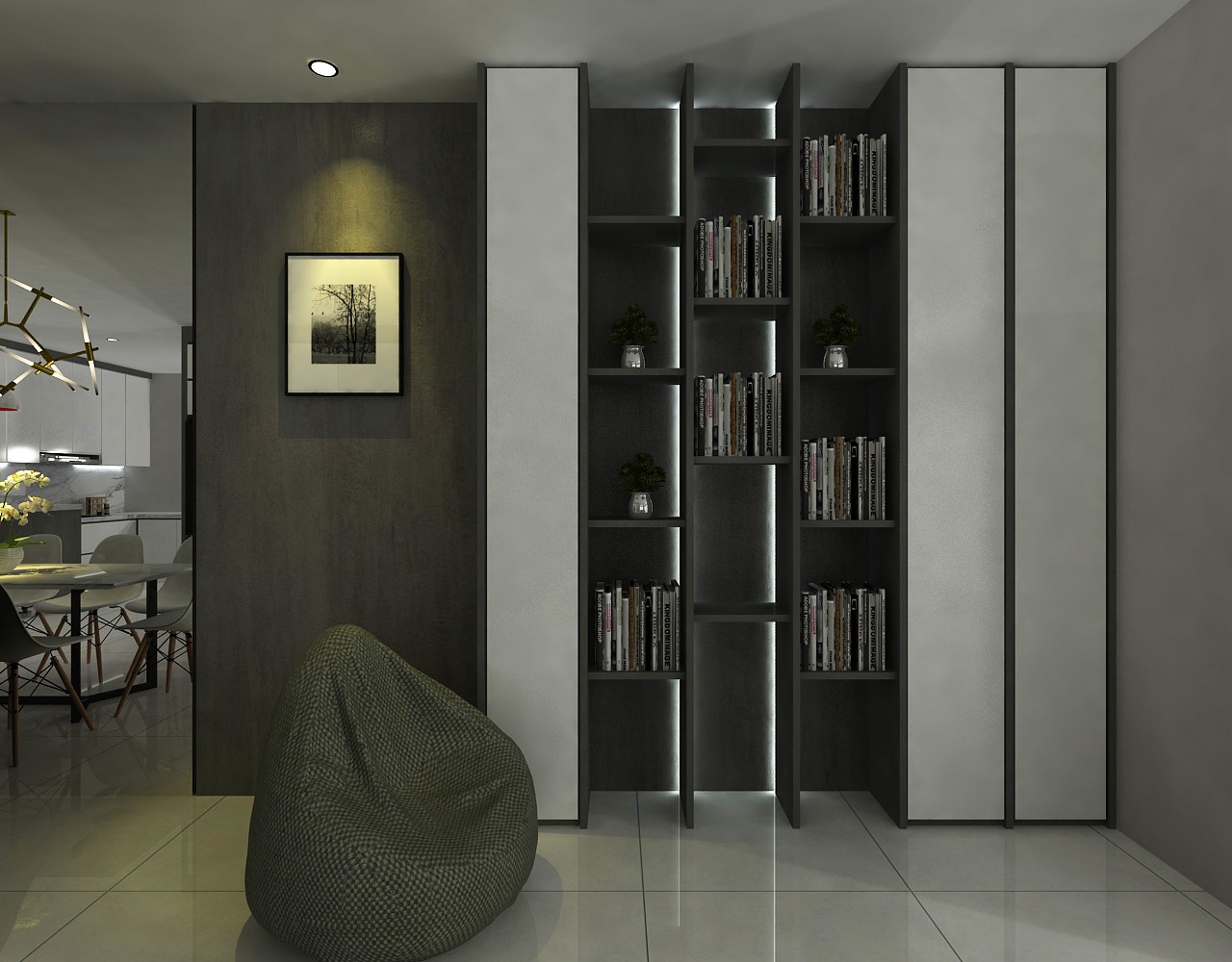 现代摩登公寓,一家五口的温馨家园-11