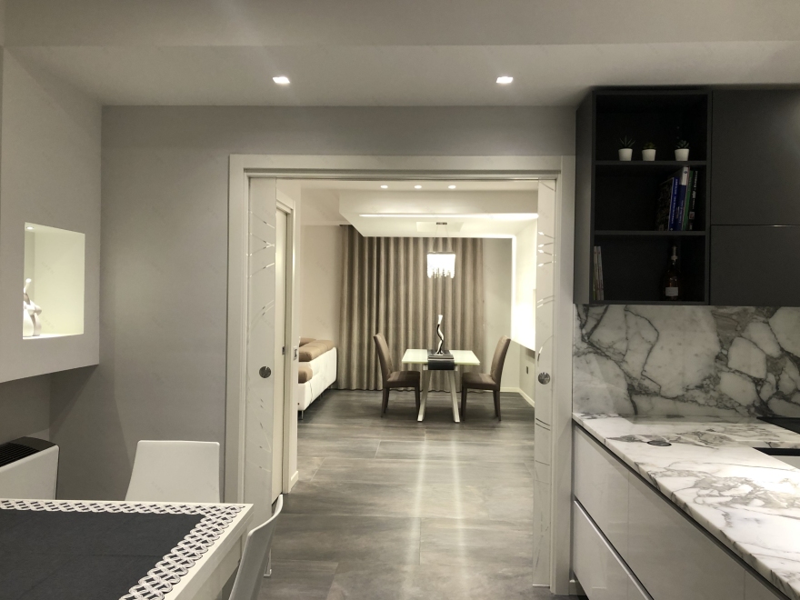 现代简约风公寓改造,干净利落重塑空间比例-18