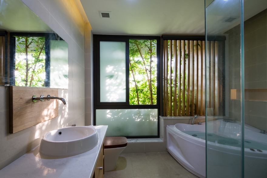 越南 BQ-17 别墅设计,简约线条与绿意空间的完美融合-11