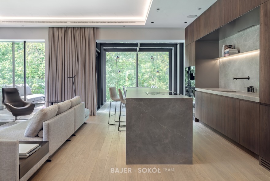 Warsaw 中心公园公寓——自然木石之美-1