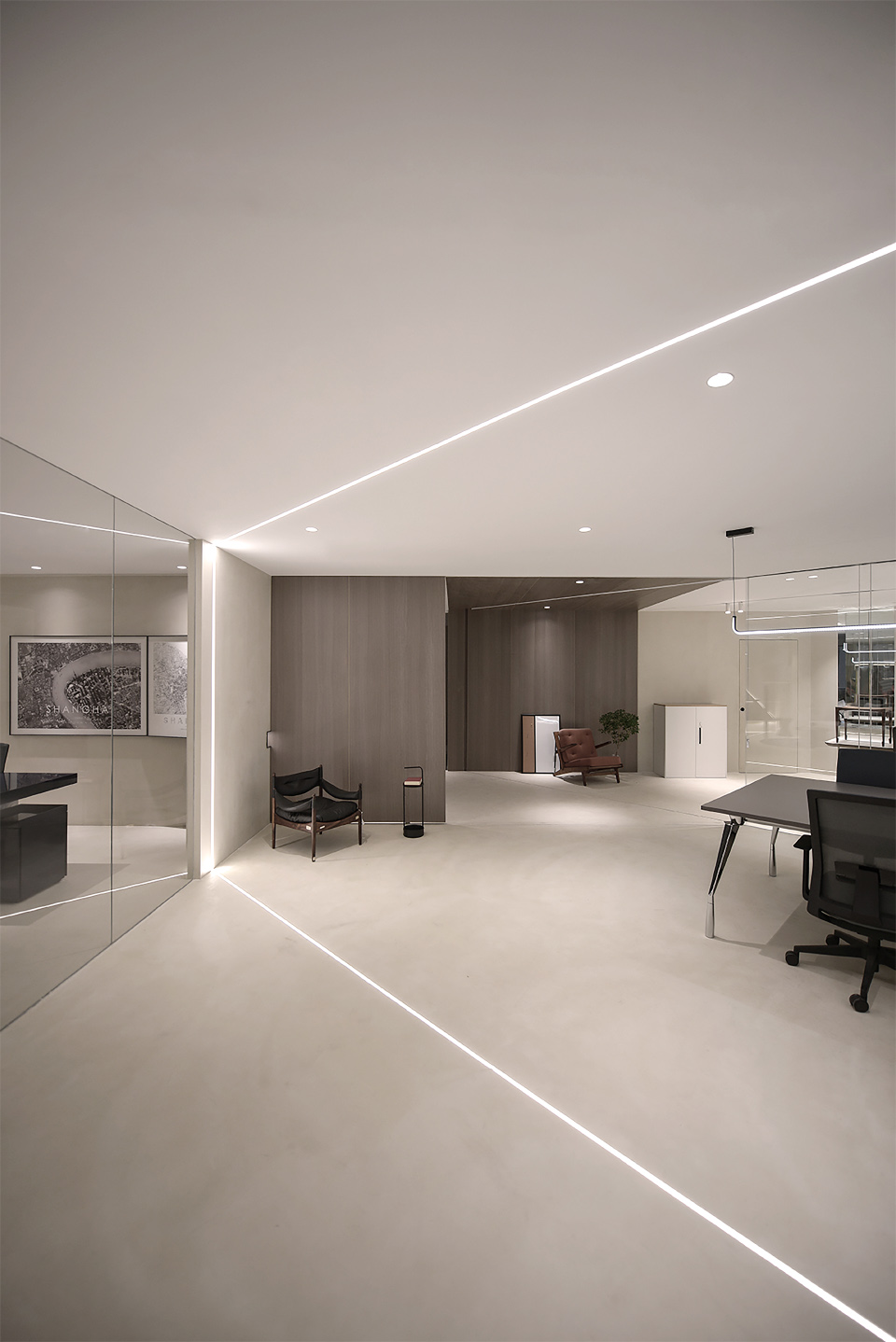静安嘉里中心办公室设计，上海/探索光线穿插中的空间可变性-59
