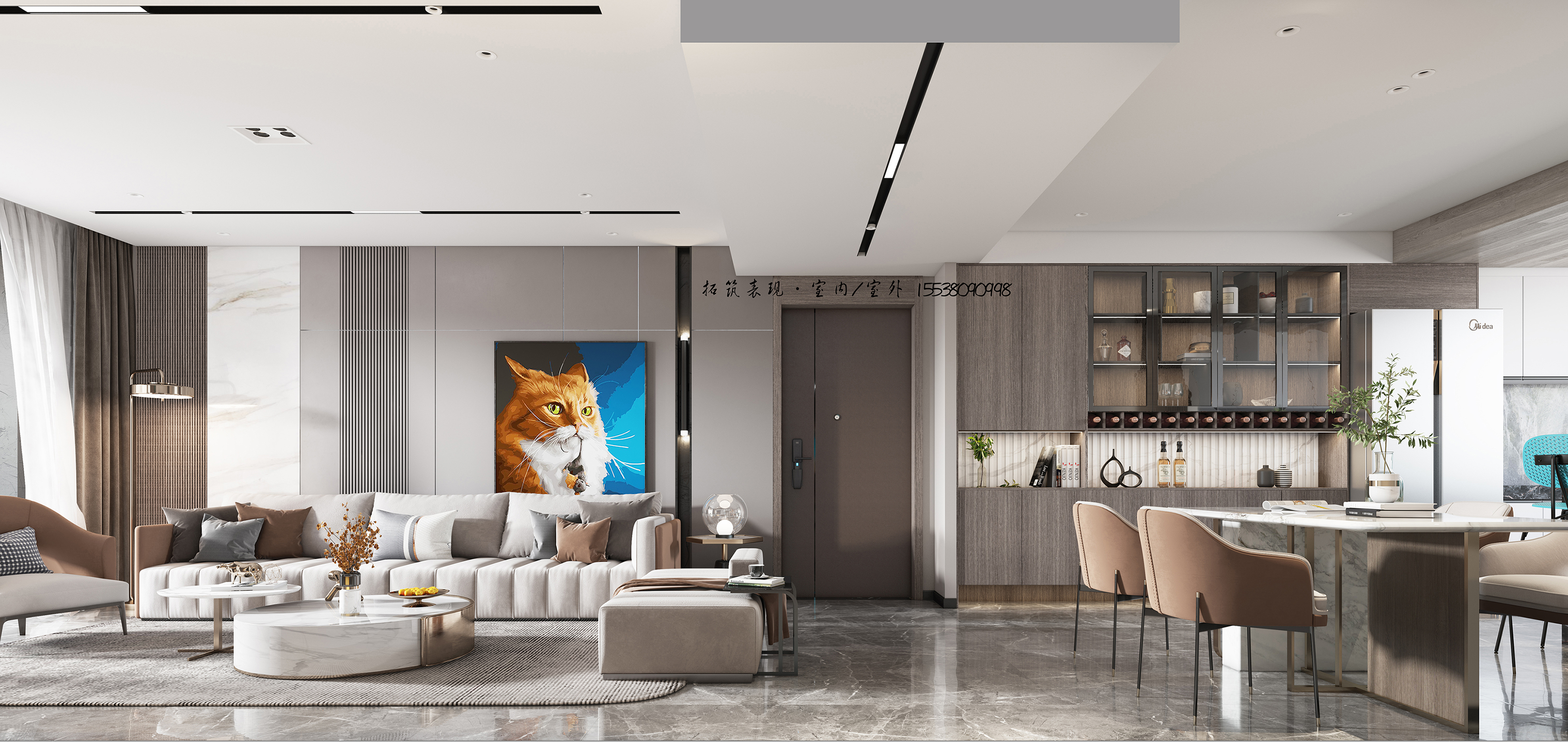 现代轻奢客餐厅案例-6