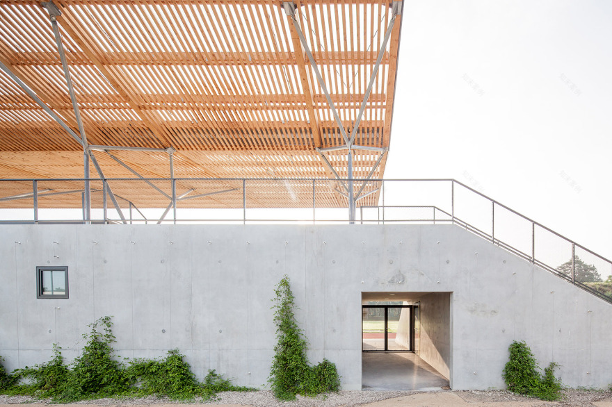 法国枫丹白露体育场看台 | 树状立柱营造开阔空间-22