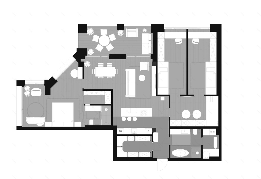 西班牙风情平层公寓丨乌克兰丨SVOYA Studio-36